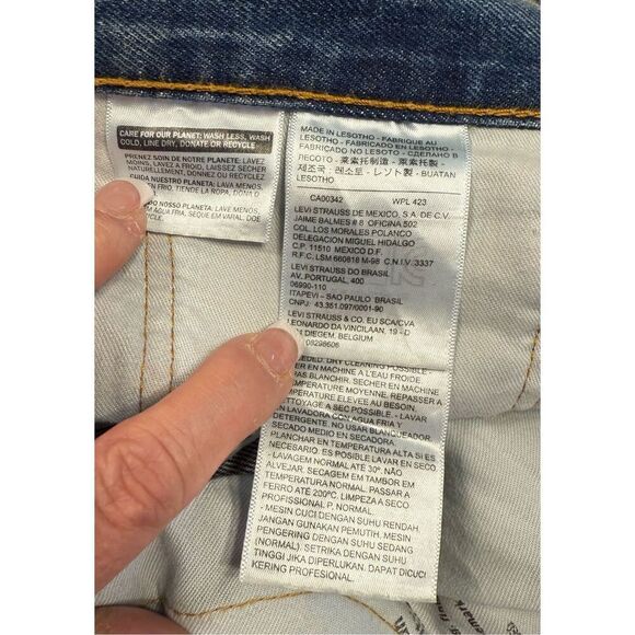 Levi’s Men’s 505 Jeans Sz. 40 X 30 Classic 5-Pocket Straight Leg - Picture 8 of 10